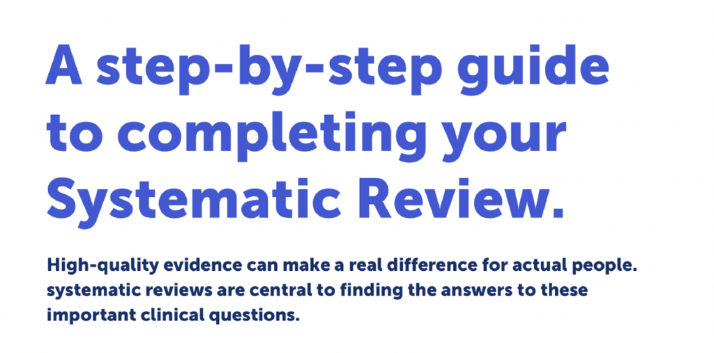 Step by step guide to systematic review